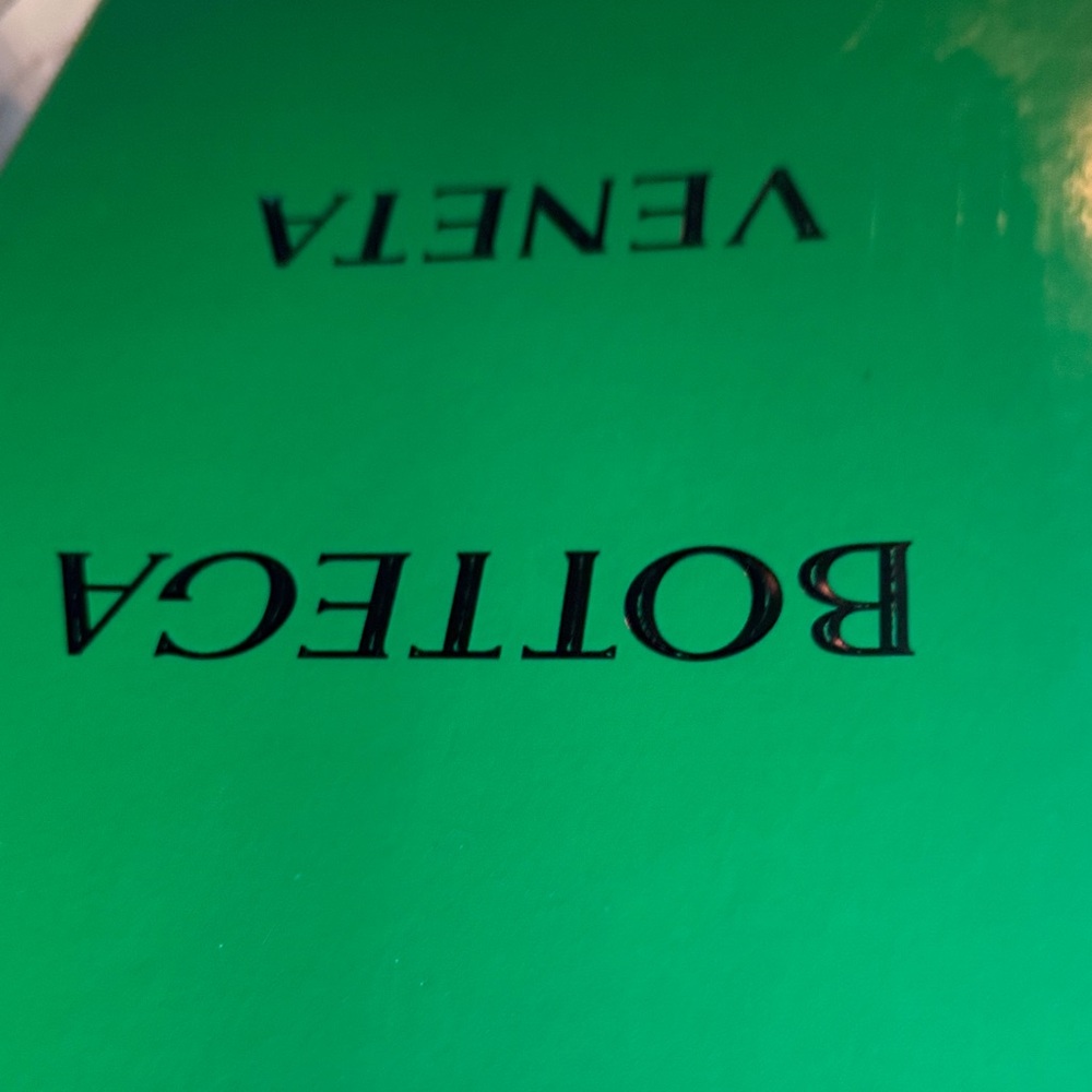 Bottega Veneta Vibrant Green Packaging with shoes. They must go